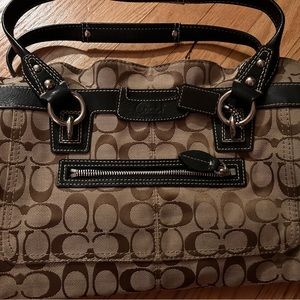 Signature brown Coach tote